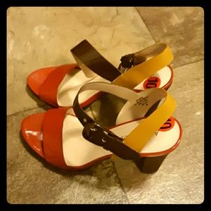 Anne Klein Tri-Color High Heel Sandal